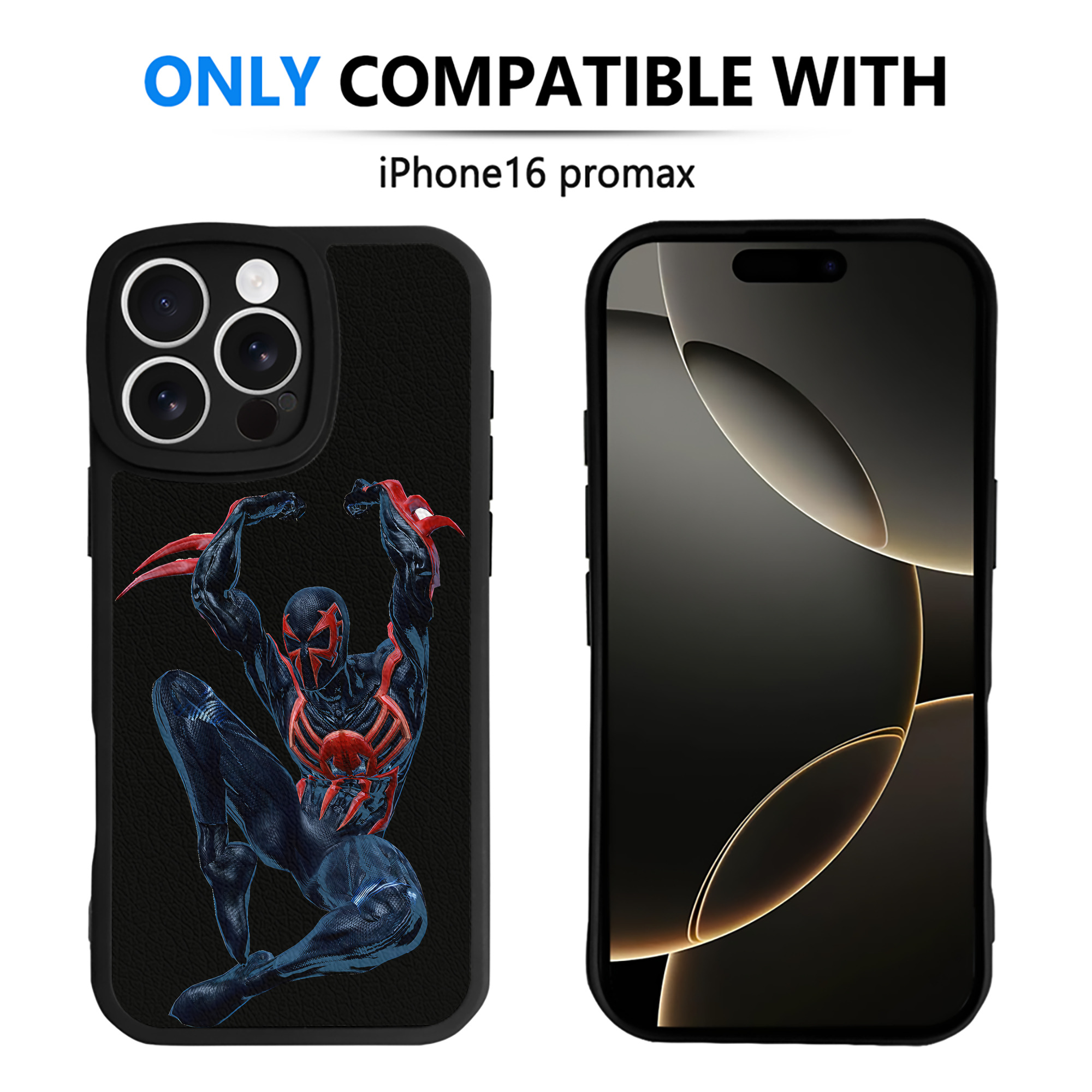 （画像用） Spider Man スパイダーマン 【iPhone 16シリーズ対応】シリコンスマホケース（レザー調） 材質：シリコン